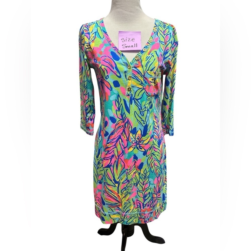 Lilly Pulitzer cotton three-quarter length sleeve dress